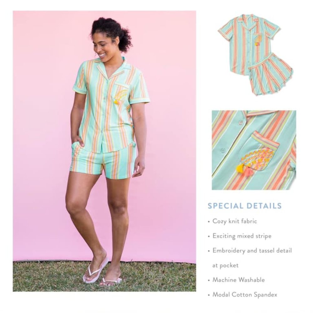 Matilda Jane - Goodnight Stripes PJ Set - Sz L NWT